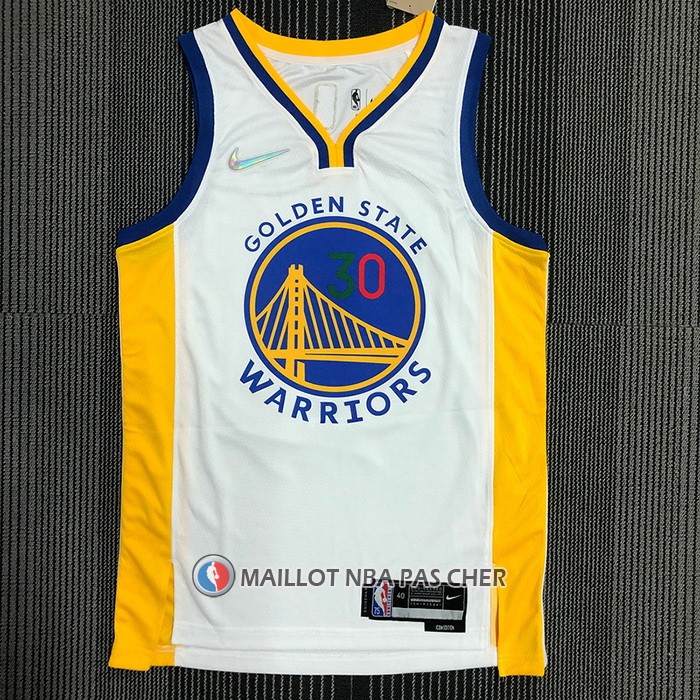 Maillot Golden State Warriors Stephen Curry NO 30 2022 Slam Dunk Special Mexique Edition Blanc